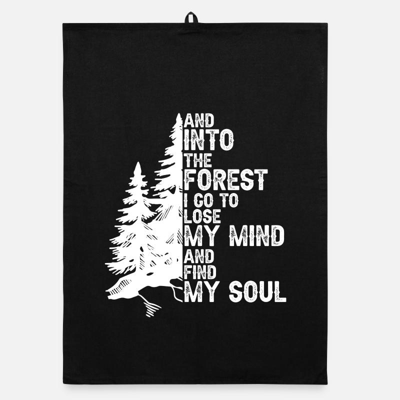 Forest Mind Soul Quest - Torchon bio - noir