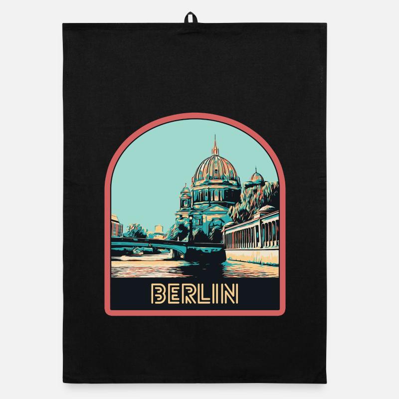 Illustration Historische Mitte Berlins Organic Geschirrtuch