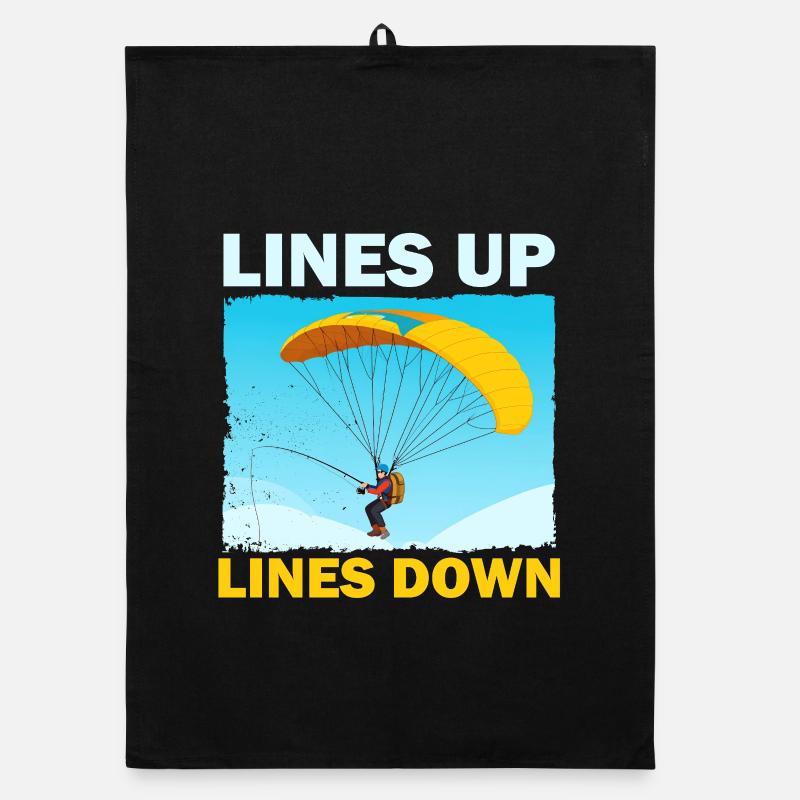 Crashing parachutist with banner Organic dish towel