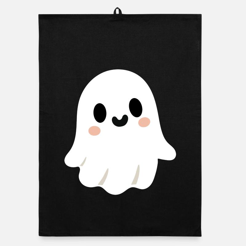 Cute Ghost Organic dish towel