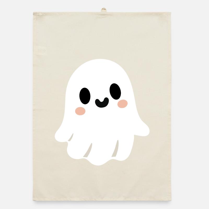 Cute Ghost Organic dish towel