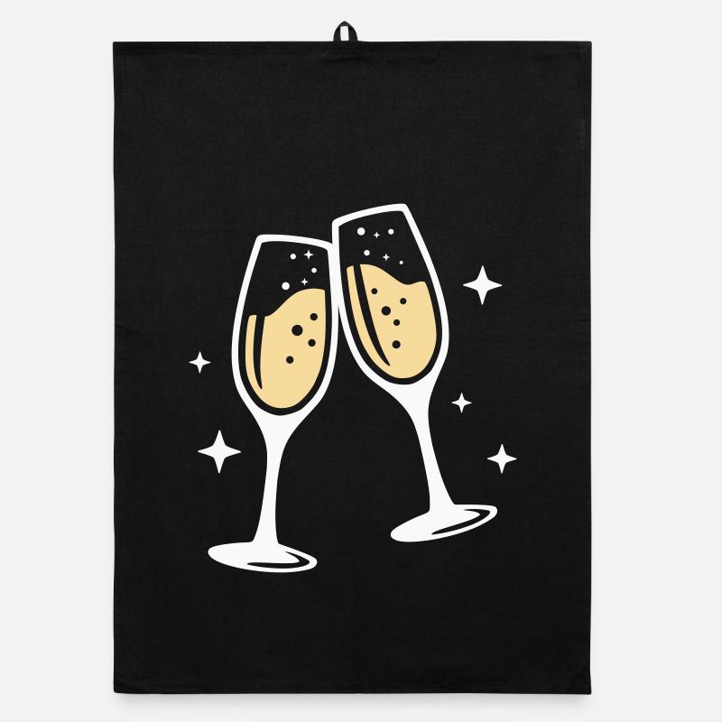 Sektglas Prosecco Sekt Alkohol Prost Torchon bio