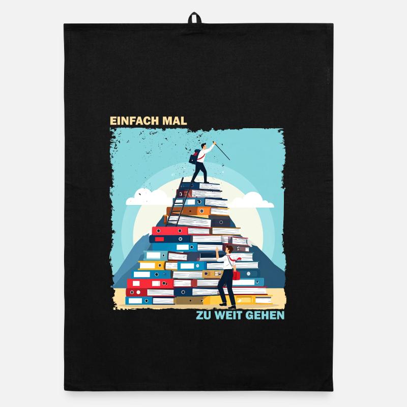 Bücherstapel Aufstieg Organic Geschirrtuch