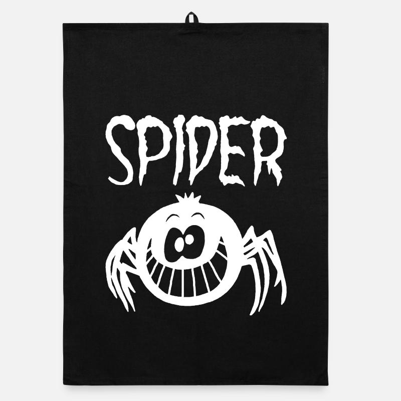 Fun Black Spider Organic dish towel