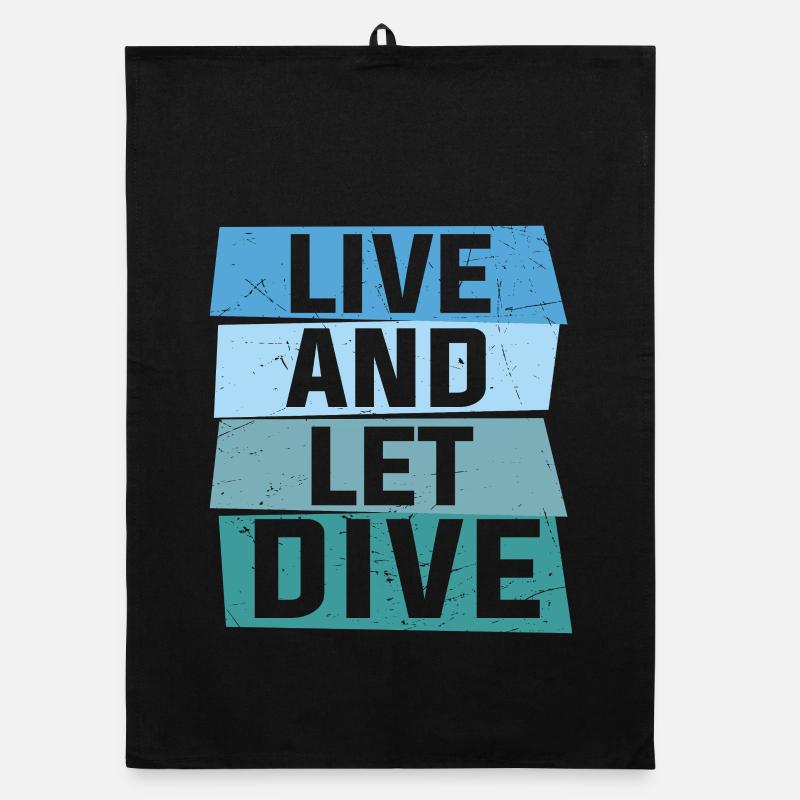 Live and let dive Organic Geschirrtuch