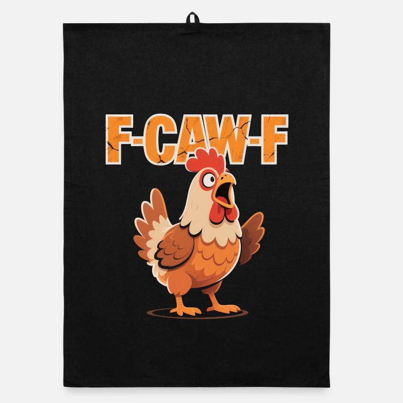 F-Caw-F Drôle de poulet Meme - Surdoué Torchon bio