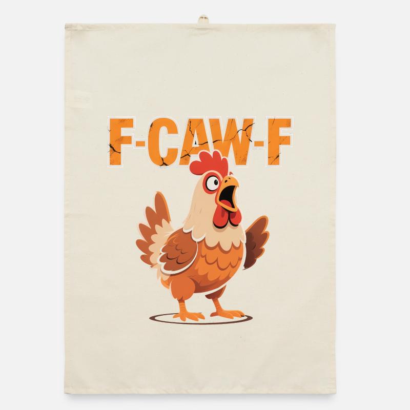 F-Caw-F Funny Chicken Meme – Gifted Organic dish towel