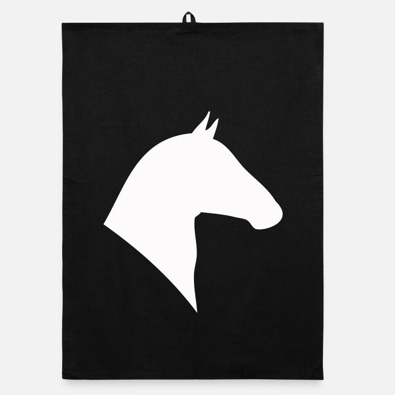 Silhouette Tête De Cheval Torchon bio