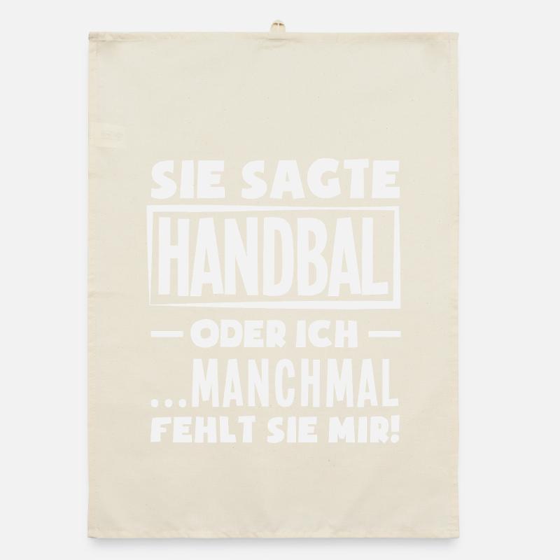 Handball oder ich – manchmal fehlt sie Organic Geschirrtuch