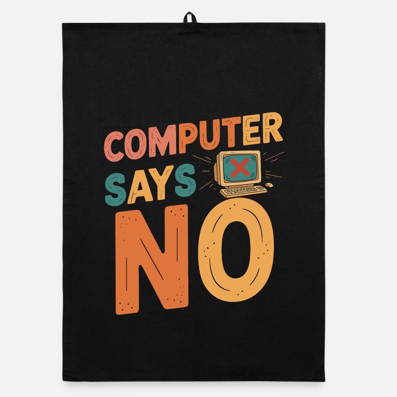 Retro Computer sagt Nein Organic Geschirrtuch