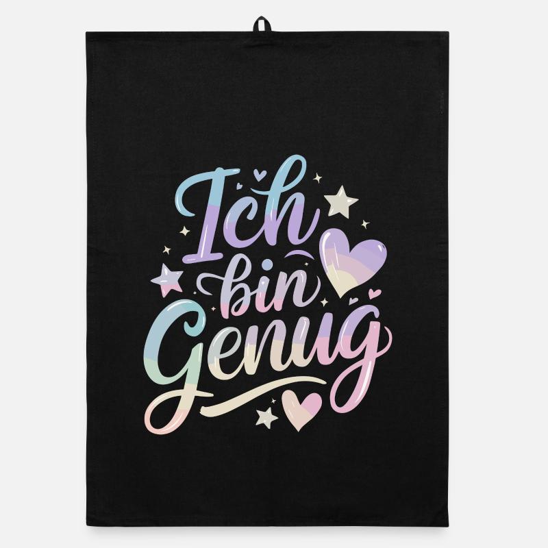 I'm Enough Pastel Selflove Self Love Organic dish towel