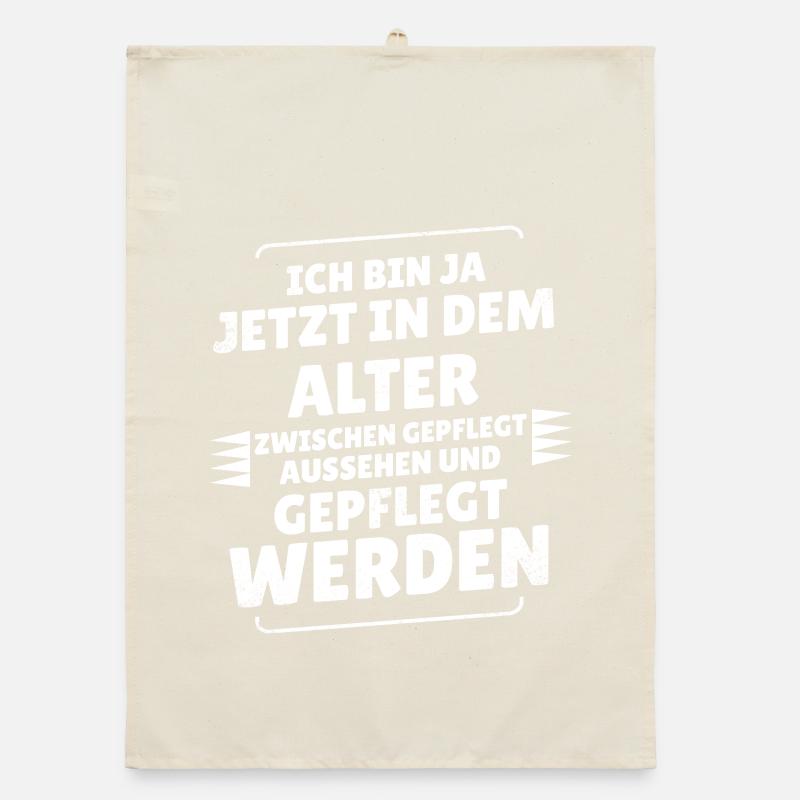 Rentner Spruch Organic Geschirrtuch