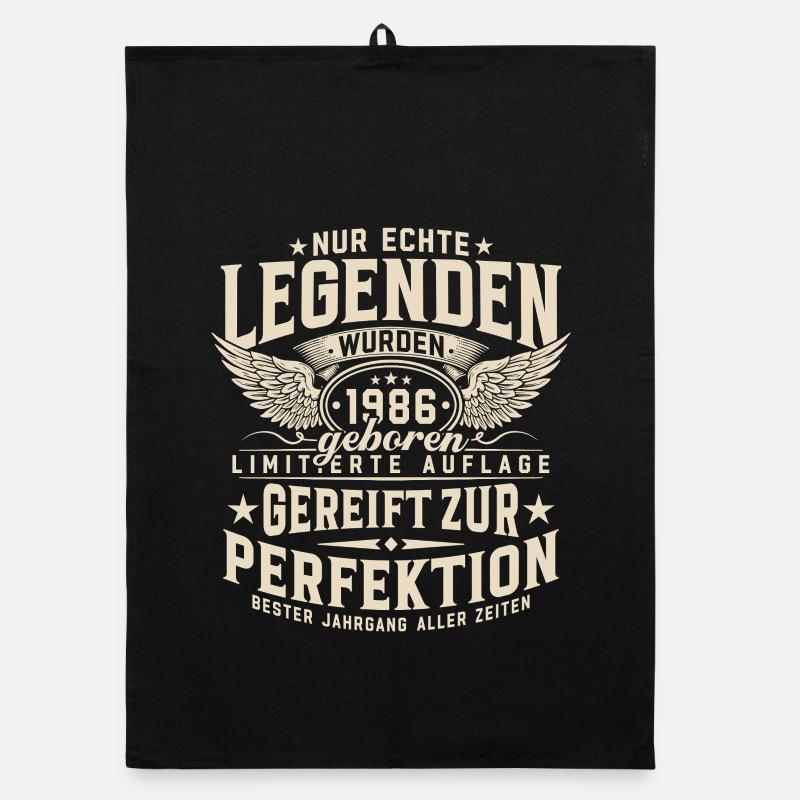 Legenden wurden 1986 geboren Organic Geschirrtuch