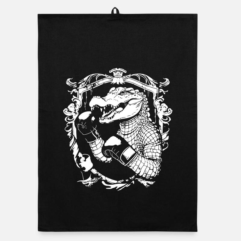 Alligator Boxing MMA Organic dish towel