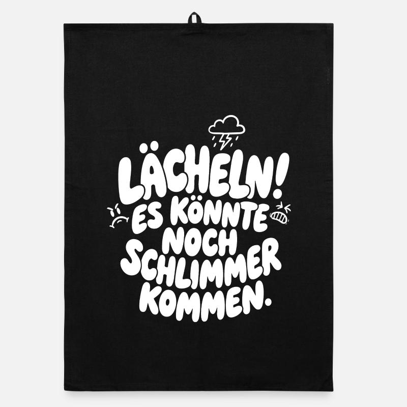 Lächeln es könnte noch schlimmer kommen Organic Geschirrtuch