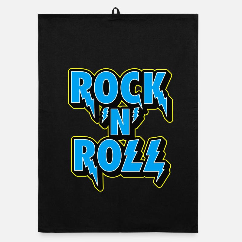 Rock 'N' Roll Typographic 3D Logo Organic dish towel