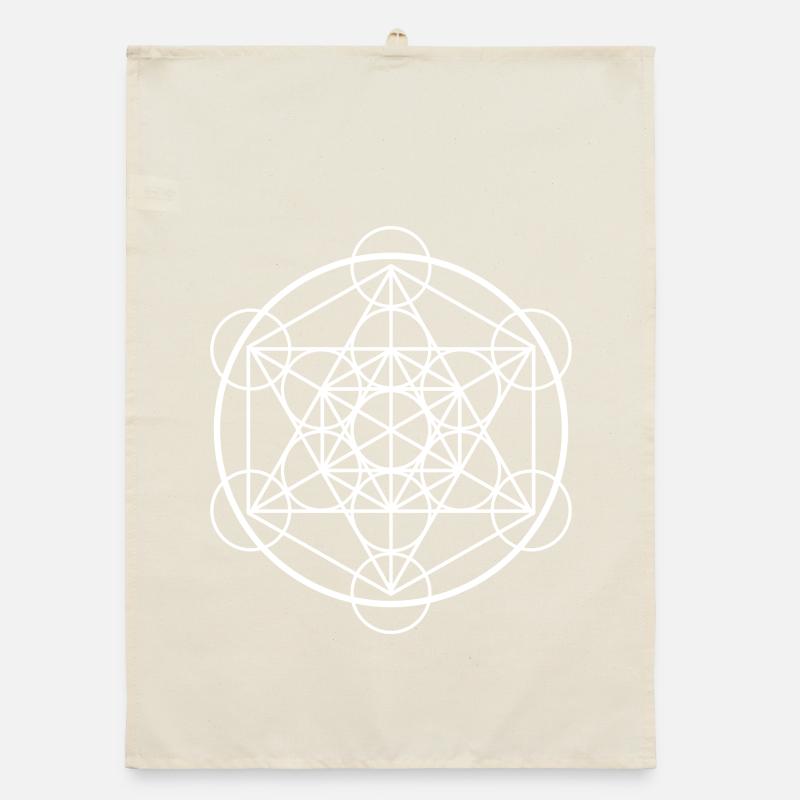 Metatron Cube Heilige Geometrie Organic Geschirrtuch