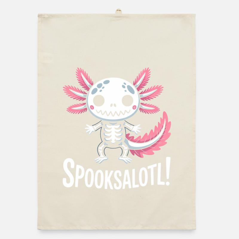 Spooksalot Skeleton Dragon Organic dish towel