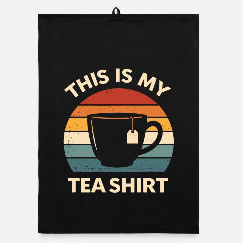Funny Tea Shirt Teashirt Pun Tea Lover Gift Organic Geschirrtuch