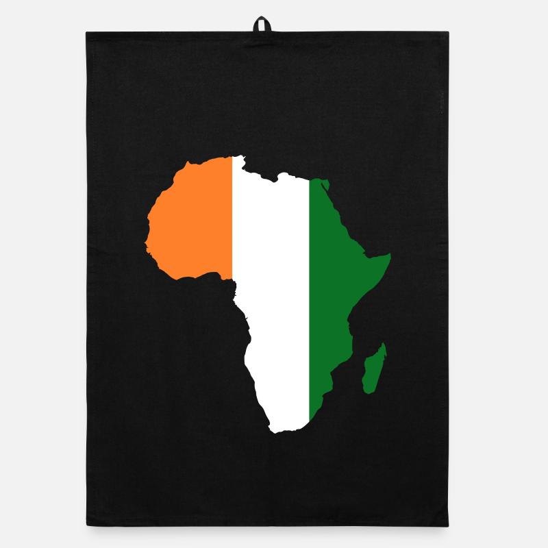 Drapeau de la Côte d’Ivoire Afrique Torchon bio