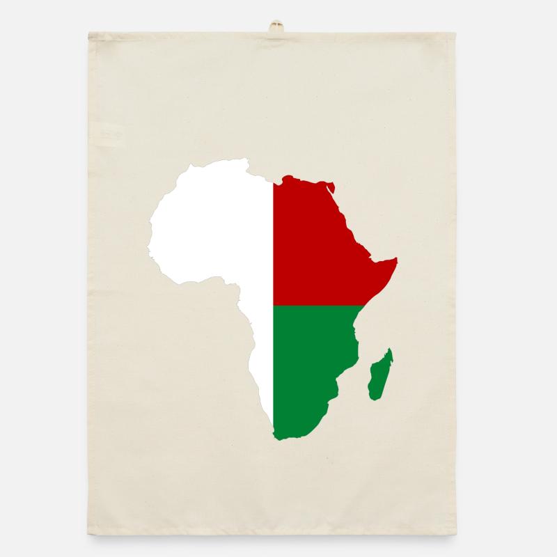 Madagaskar Flagge Afrika Organic Geschirrtuch