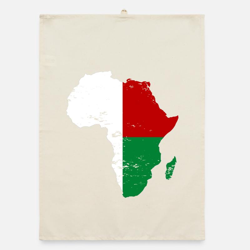 Madagaskar Flagge Afrika Organic Geschirrtuch