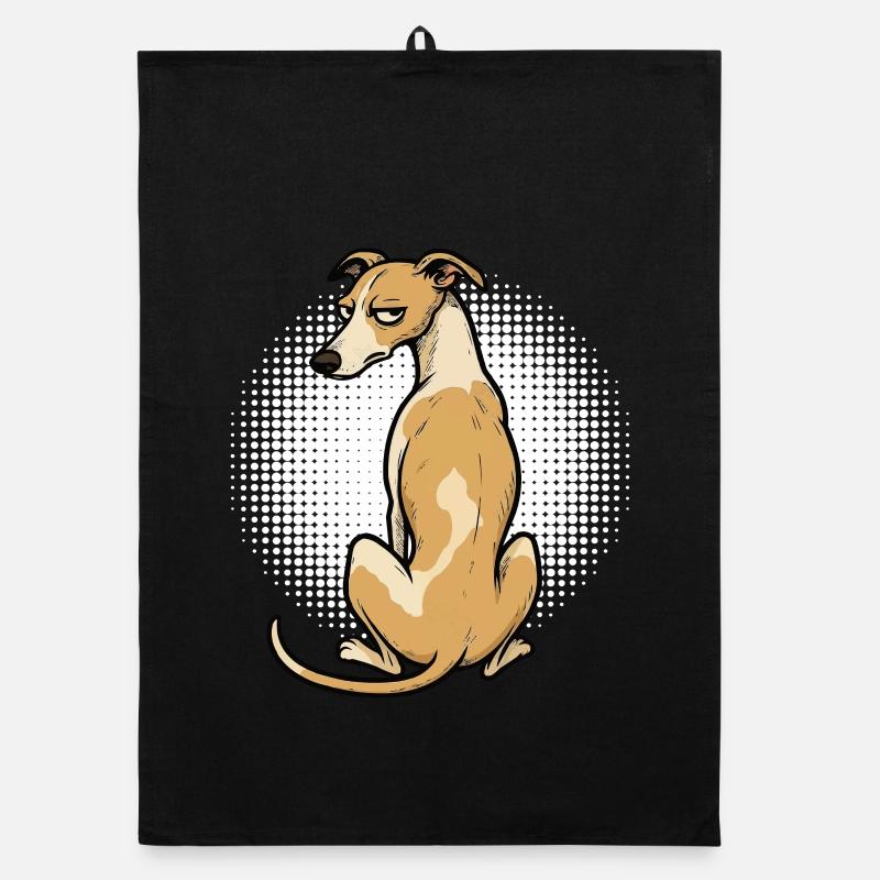 Whippet Greyhound Whippets Propriétaire de lévrier Torchon bio