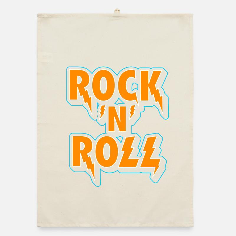 Logo typographique 3D Rock 'N' Roll Torchon bio