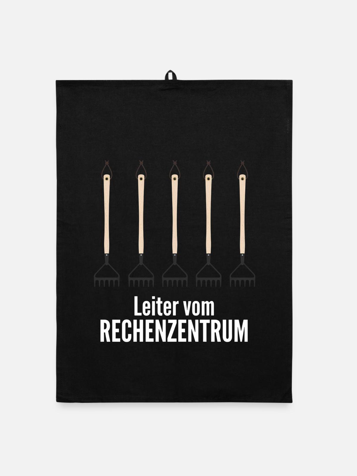 Rechenzentrum Programmieren - Organic Geschirrtuch - Schwarz - Vorne