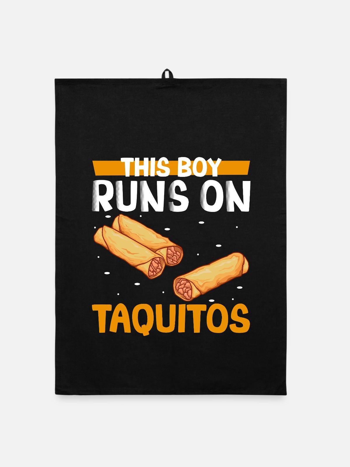 Männer lieben Taquitos - Organic Geschirrtuch - Schwarz - Vorne