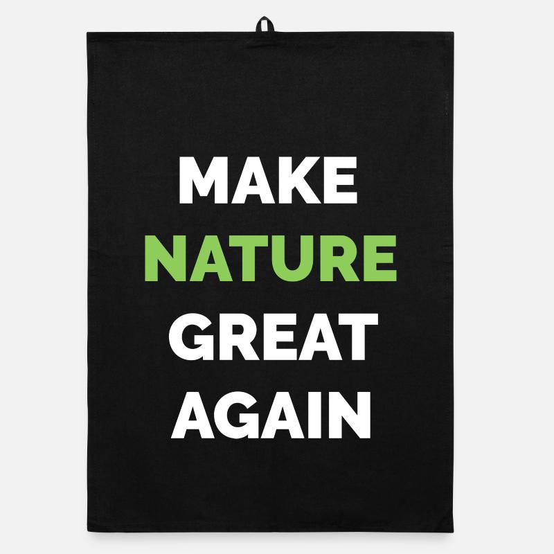 make nature great again Klimaschutz Symbol Baum Organic Geschirrtuch