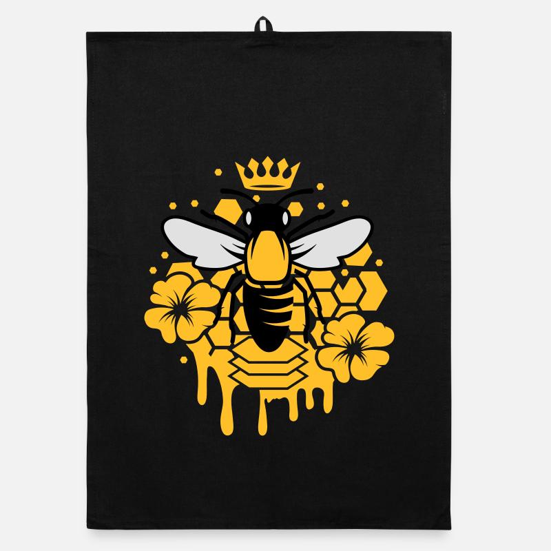 Eine Biene mit einer Krone Organic Geschirrtuch