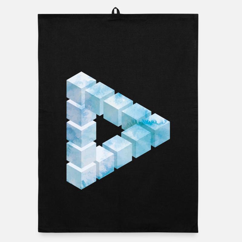 Conception de motif de bloc de glace Torchon bio