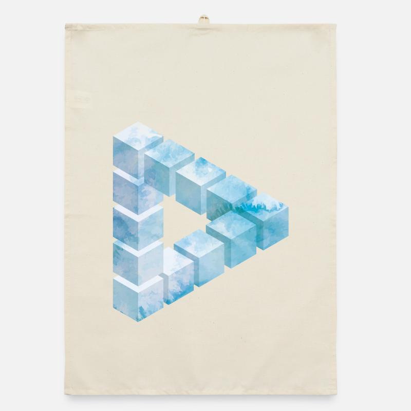 Conception de motif de bloc de glace Torchon bio