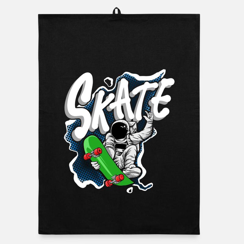 Skate astronaut Organic dish towel