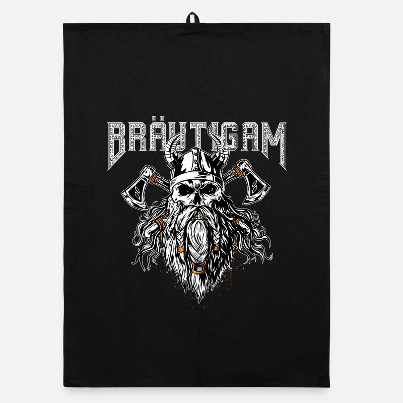 Bräutigam Wikinger Stil Organic Geschirrtuch