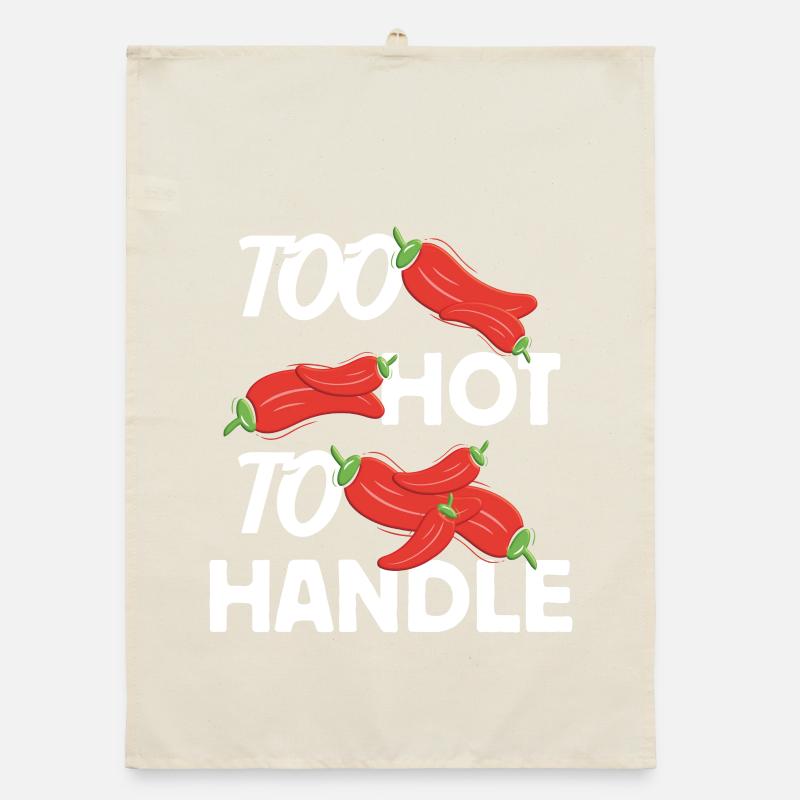 Trop chaud pour gérer une idée de conception ardente Torchon bio