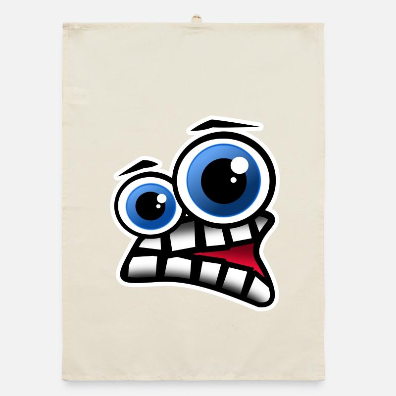 Gesicht Comic Organic Geschirrtuch