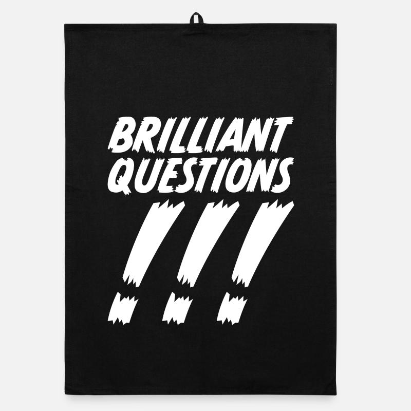 Questions brillantes - Torchon bio - noir