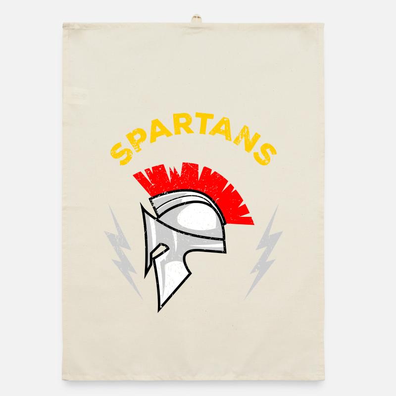 Spartan Mohawk Helmet Organic dish towel