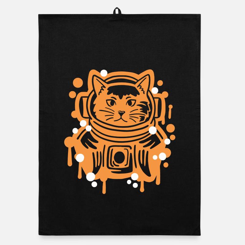 Astronaut Katze Organic Geschirrtuch