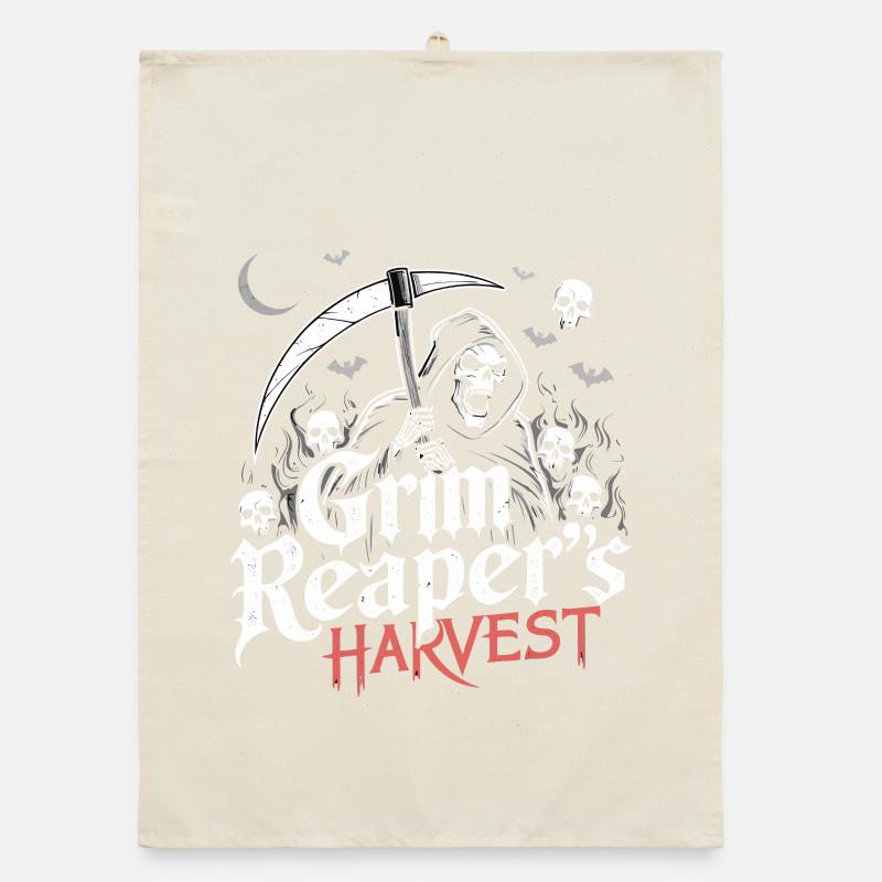 Düsterer Erntesensenmann Organic Geschirrtuch