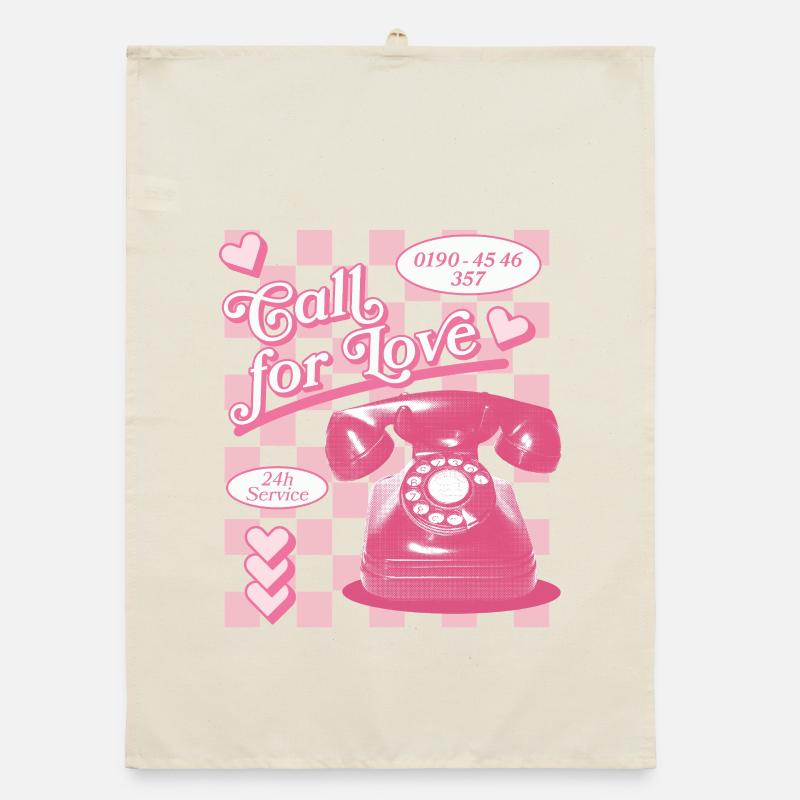 Call for Love Hotline Ästhetik Organic Geschirrtuch