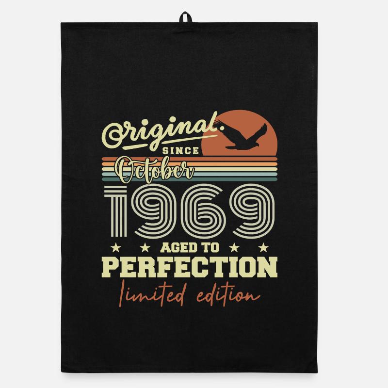 1969 October 1969 Birthday October 1969 Organic dish towel