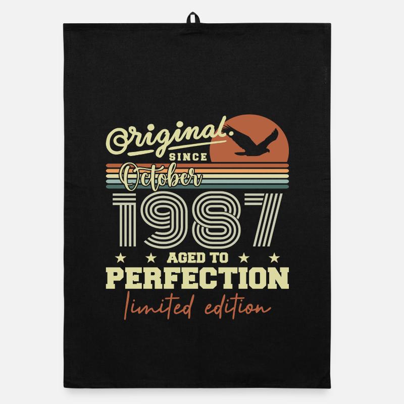 1987 October 1987 Birthday October 1987 Organic dish towel