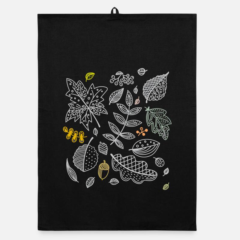Autumn Leaves Organic dish towel