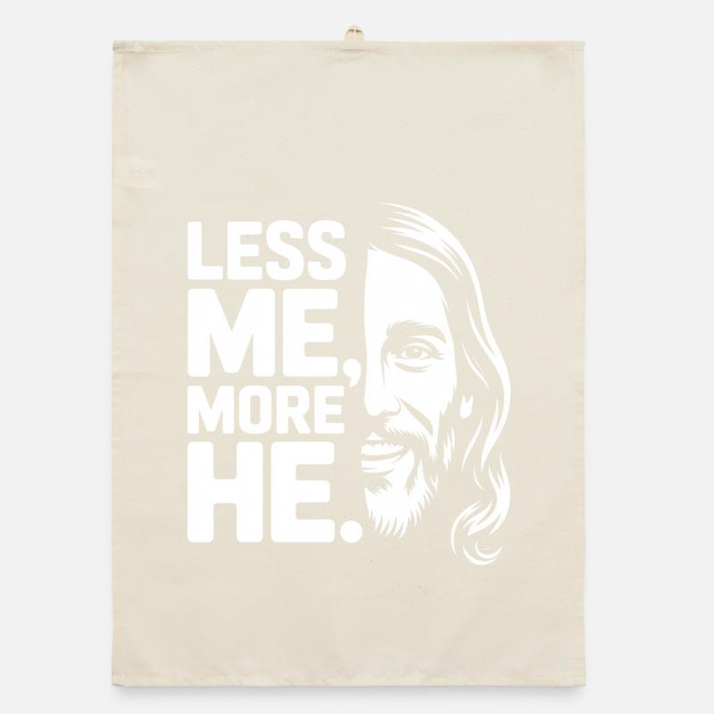 Moins moi plus Il Foi chrétienne Torchon bio