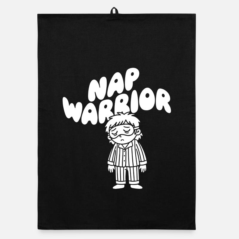 Nap Warrior Schlafheld Illustration Organic Geschirrtuch