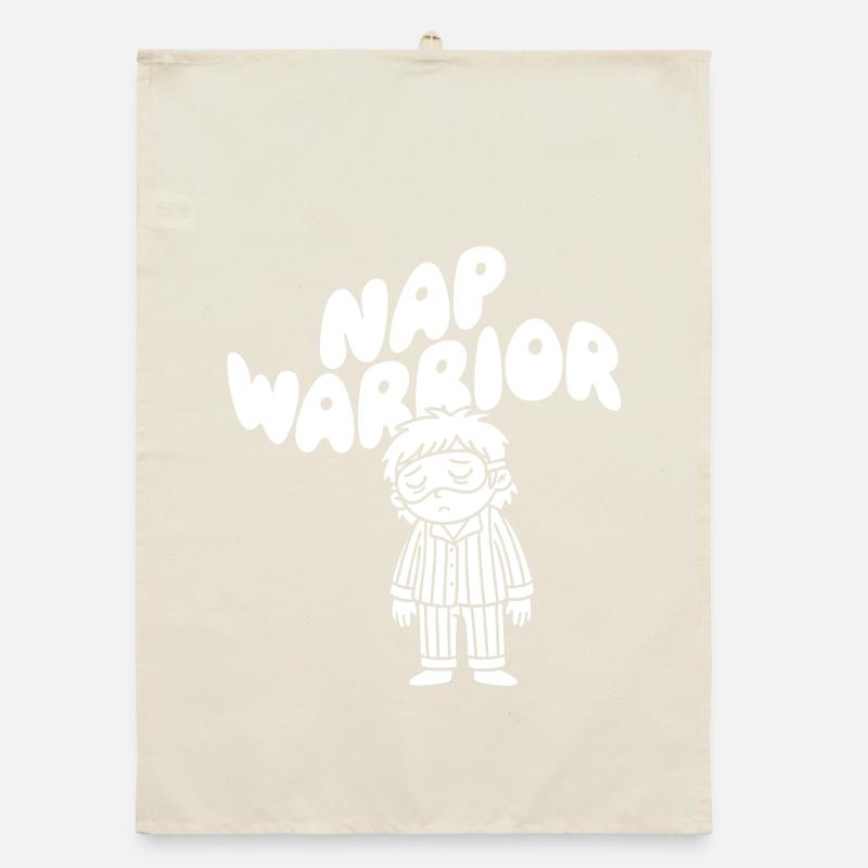 Nap Warrior Sleep Hero Illustration Organic dish towel