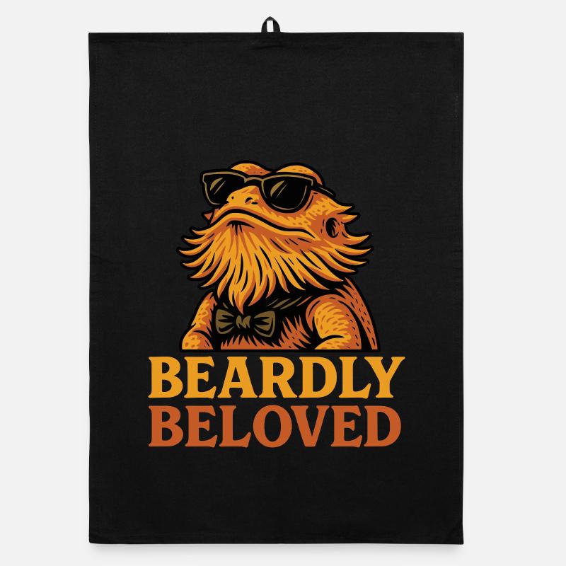 Bartagame Wortspiel Lustige Eidechse Reptil Organic Geschirrtuch